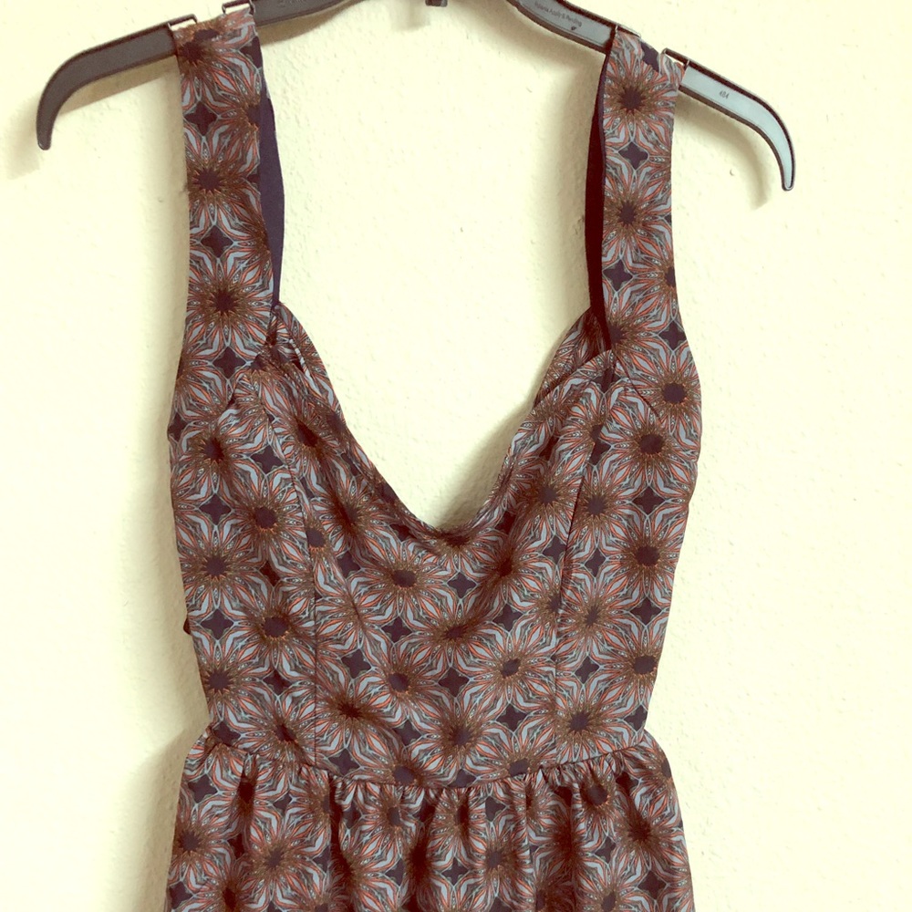 Navy blue floral dress